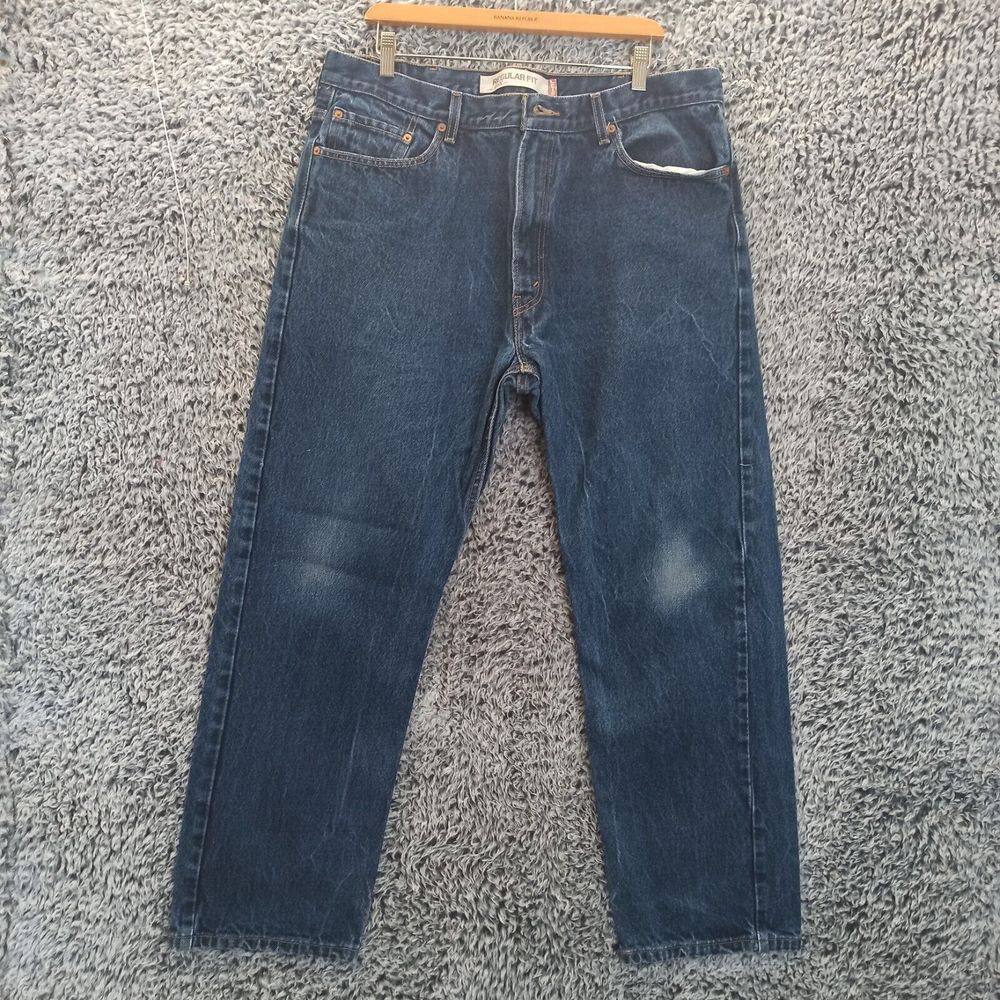 Levi's 505 Jeans Men W40X L30 Blue Regular Fit Straight Leg Dark Wash USA Denim